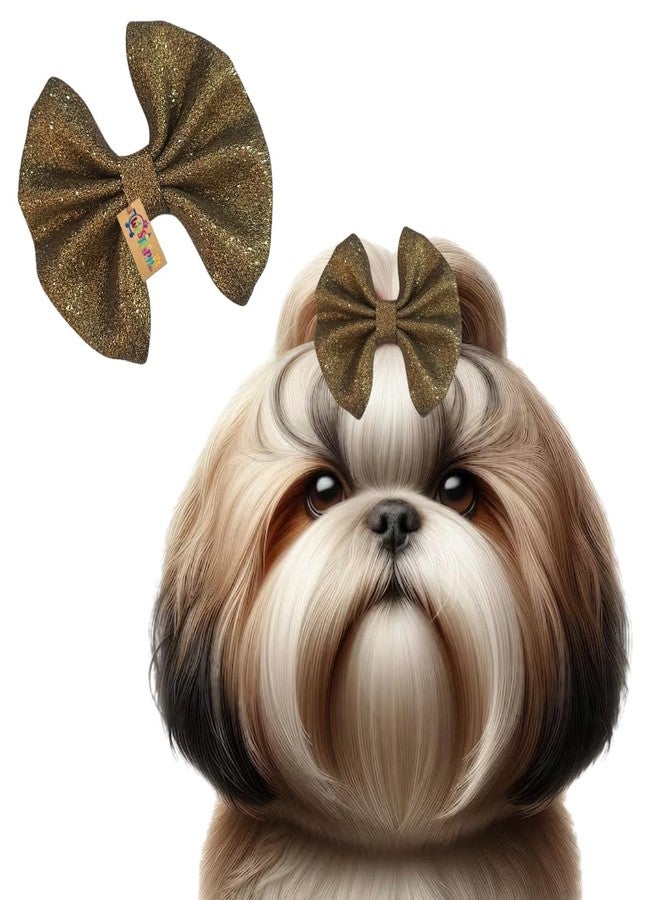 ويستيرن إرا مشبك شعر لامع للكلاب من العصر الغربي | إكسسوار أنيق ولامع للحيوانات الأليفة الصغيرة والمتوسطة والكبيرة | تثبيت آمن | مناسب للعناية الشخصية، وجلسات التصوير، وأعياد الميلاد، والمناسبات | عصري وسهل الاستخدام (ذهبي) - Image 1